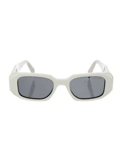 Pre-owned Prada Square Tinted Sunglasses In White