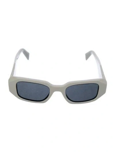 Pre-owned Prada Square Tinted Sunglasses In White