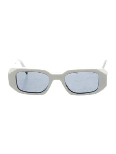 Pre-owned Prada Square Tinted Sunglasses In White