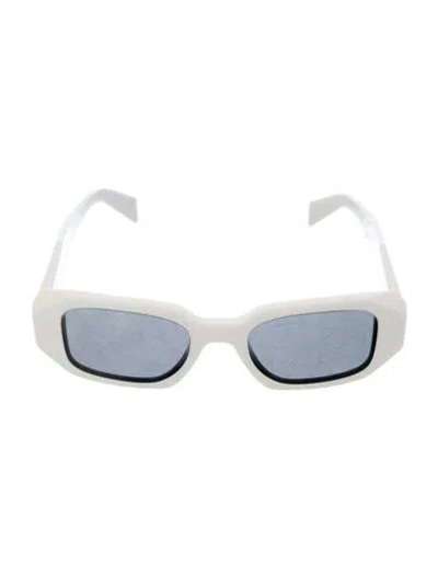 Pre-owned Prada Square Tinted Sunglasses In White