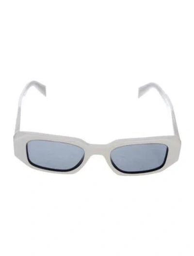 Pre-owned Prada Square Tinted Sunglasses In White