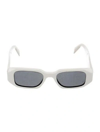 Pre-owned Prada Square Tinted Sunglasses In White
