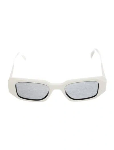 Pre-owned Prada Square Tinted Sunglasses In White
