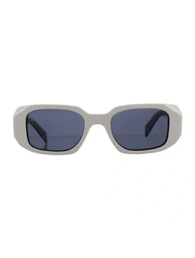 Pre-owned Prada Square Tinted Sunglasses In White
