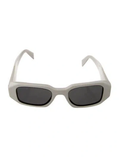 Pre-owned Prada Square Tinted Sunglasses In White
