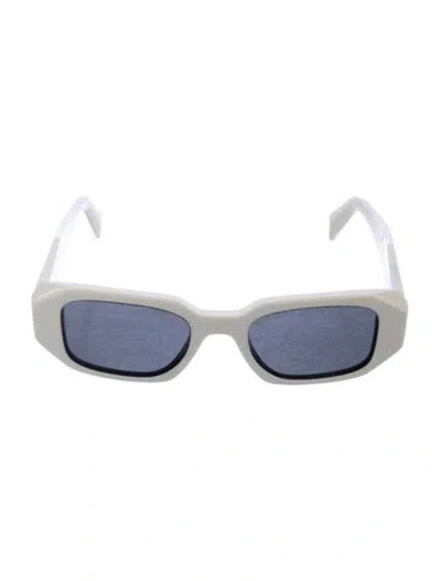 Pre-owned Prada Square Tinted Sunglasses In White