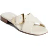 Prada Square Toe Flat Sandal In Neutral