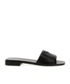 Prada Triangle-logo Slip-on Sandals In Multi