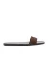 Prada Square-toed Slippers In Brown