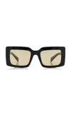 Prada Square-frame Acetate Sunglasses In Metallic