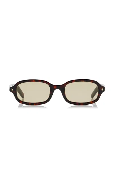 Prada Square-frame Acetate Sunglasses In Metallic