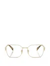 Prada Square-frame Glasses In Gold