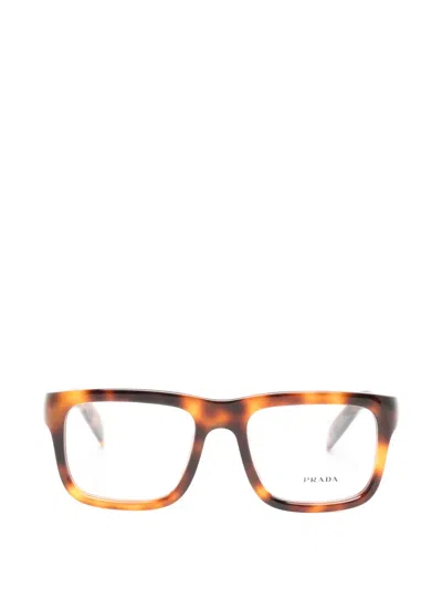 Prada Square-frame Glasses In Brown