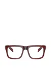 Prada Square-frame Glasses In Burgundy