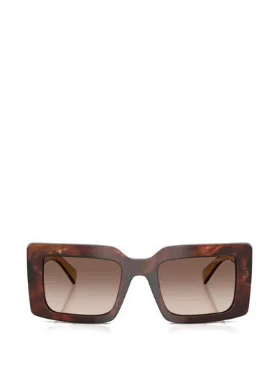 Prada Square-frame Sunglasses In Brown