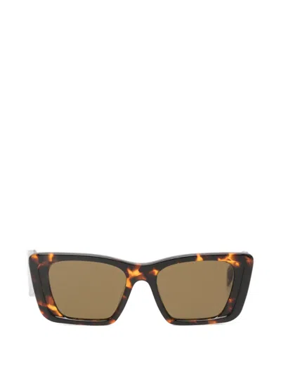 Pre-owned Prada Square-frame Sunglasses In Brown