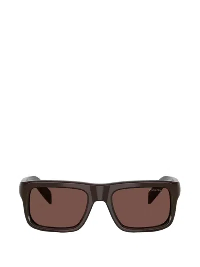 Prada Square-frame Sunglasses In Metallic