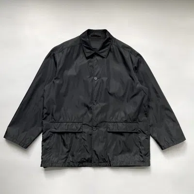 Pre-owned Prada S/s 1999 Black Nylon Mac Jacket