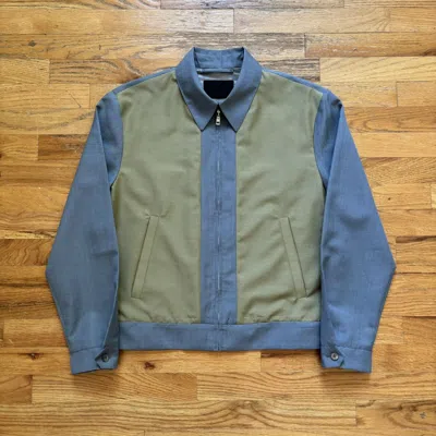 Pre-owned Prada Ss2018 Wool/mohair Colorblock Bowling Jacket In Multi