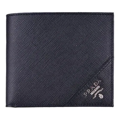 Prada Ss26 Saffiano Leather Wallet 'black'