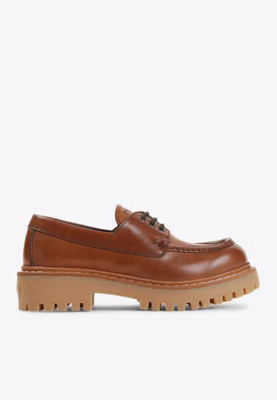 PRADA ST. MORITZ DERBY LACE-UP SHOES