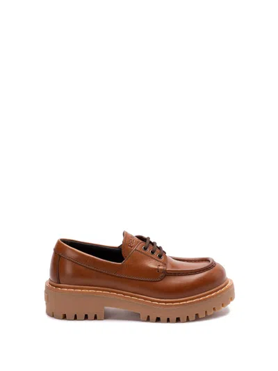 PRADA `ST. MORITZ` LEATHER LACE-UP SHOES