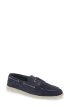 Prada St. Tropez Boat Shoe In Blue