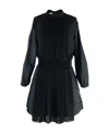 Prada Stand-up Collar Dress In Black