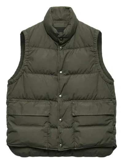 PRADA STAND-UP COLLAR PATCH-POCKETS GILET