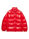 Prada Stand-up Collar Puffer Jacket In Red
