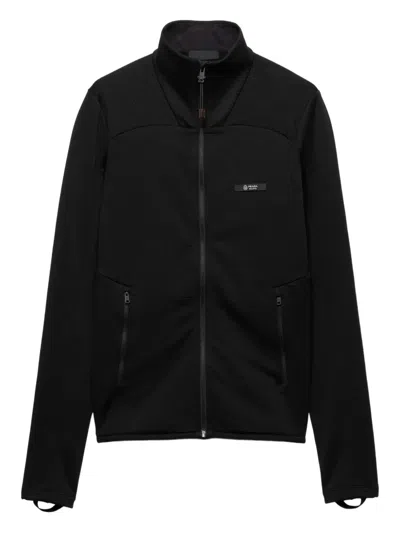 Prada Stand-up Collar Sweater In Black