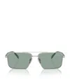 Prada Silver Pilot Frame Sunglasses In Multi