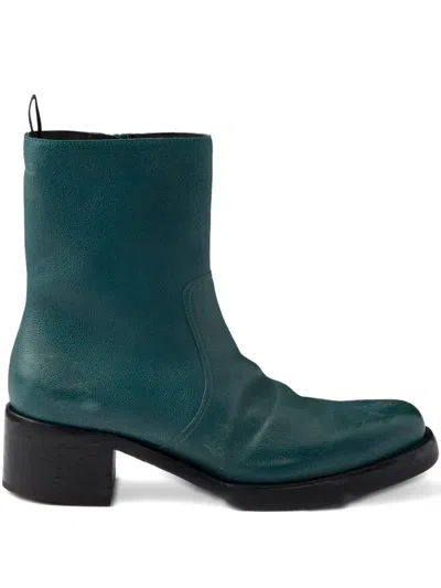 Prada Stiefel Mit Reissverschluss In Blue