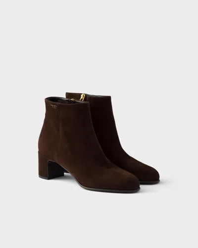 Prada Stiefeletten Aus Leder In Black