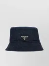Prada Stitched Brim Denim Bucket Hat
