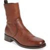 Prada Mens Leather Boots Round Toe Design In Brown