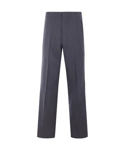 Prada Straight Casual Pants In Blue