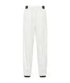 Prada Elastic-waistband Straight-leg Trousers In Blue