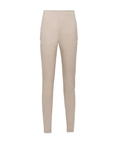 Prada Straight Casual Pants In Nude