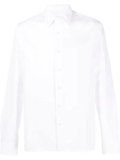Prada Straight-cut Cotton Shirt Clothing In White