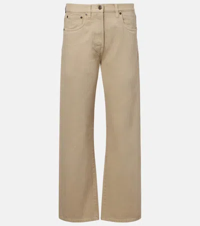Prada Straight Jeans In Nude