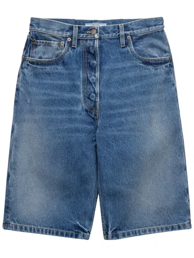 PRADA STRAIGHT-LEG DENIM SHORTS