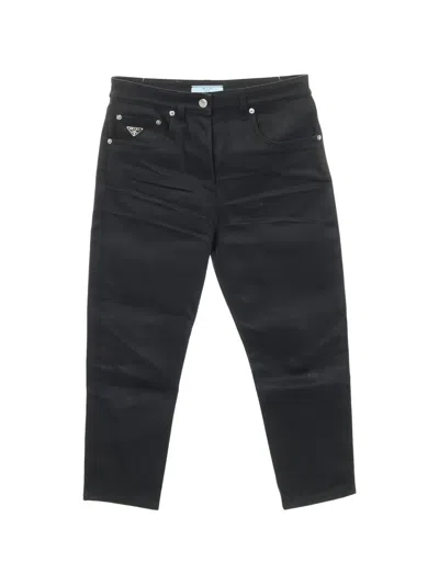 Pre-owned Prada Straight-leg Jeans In Black