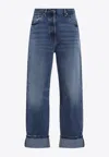 Prada Blue Denim Jeans In Blue