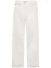 Prada Womens White Five-pocket High-rise Straight-leg Denim Jeans In White