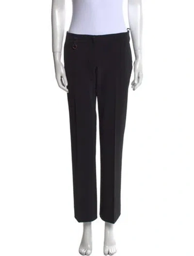Pre-owned Prada Straight Leg Pants In Black