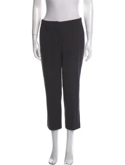 Pre-owned Prada Straight Leg Pants In Black