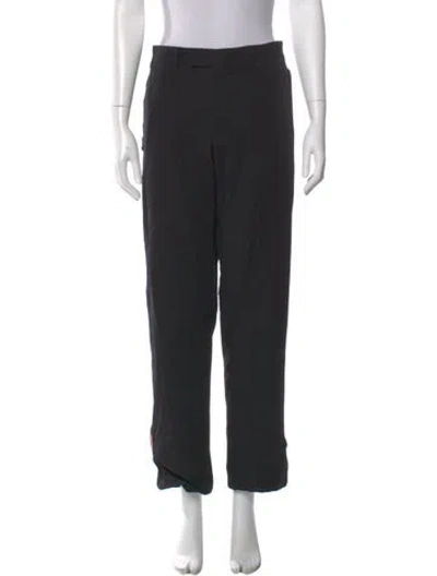Pre-owned Prada Straight Leg Pants In Black