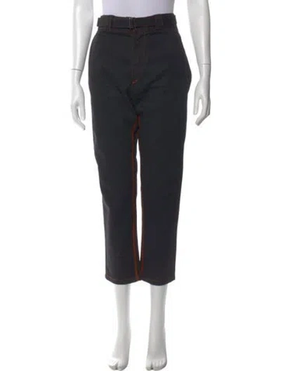 Pre-owned Prada Straight Leg Pants In Black