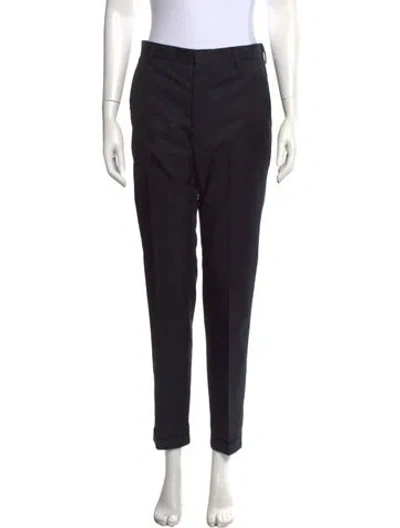 Pre-owned Prada Straight Leg Pants In Black